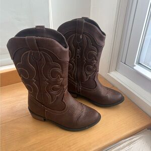 Cat & Jack Dark Brown Cowgirl Boots